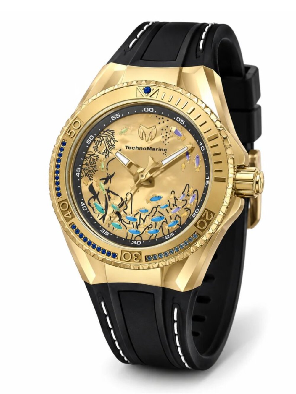 TechnoMarine Cruise Dream TM-125010 Gold Mother of Pearl Dial 40mm Watch New
